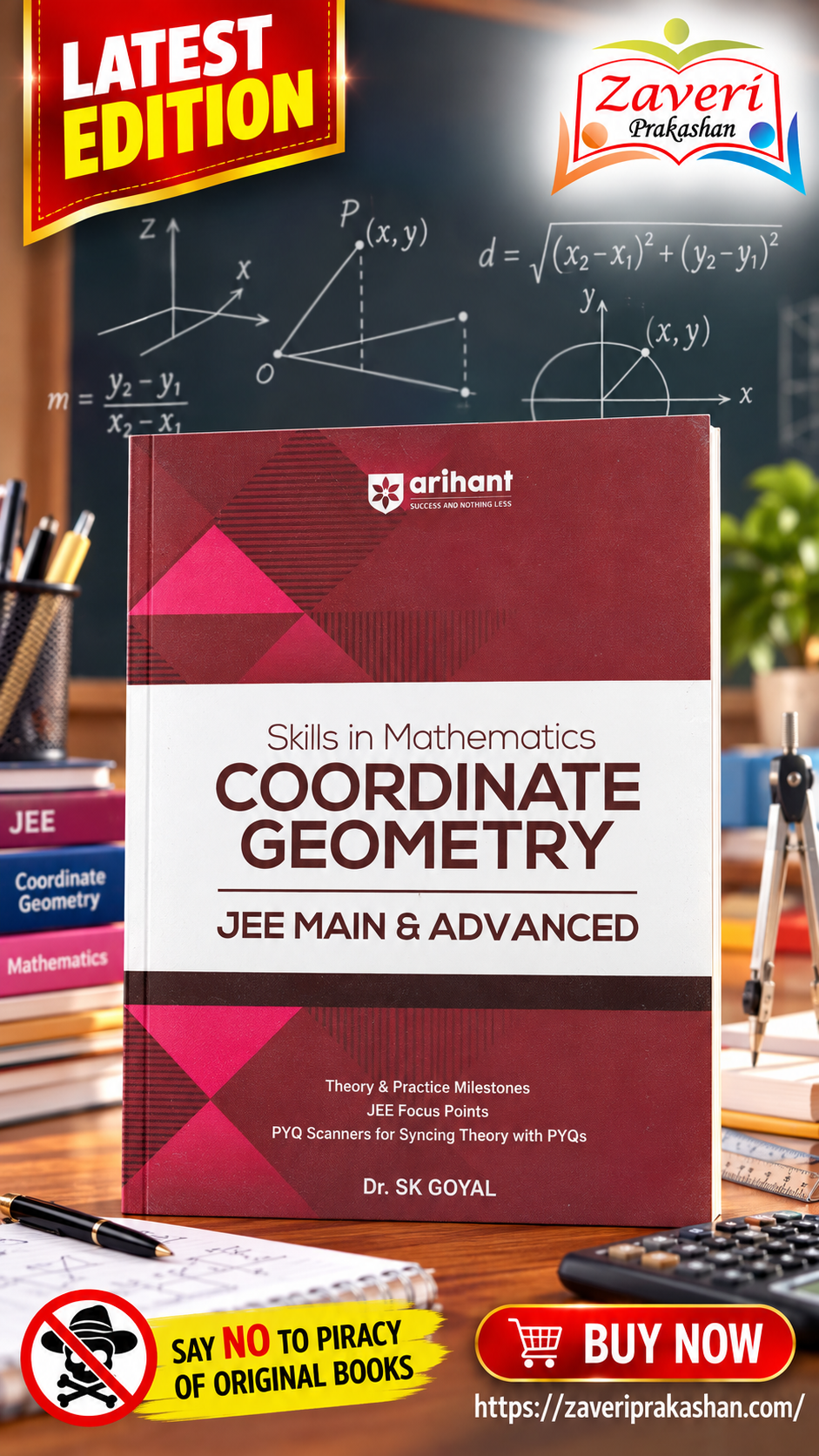 HHJBHJCC Arihant Skills in Mathematics Coordinate Geometry for JEE Main & Advanced 2026-2027 | Theory, Practice Milestones & PYQ Scanners | Ideal for IIT JEE Aspirants by Dr. SK Goyal - Image 1