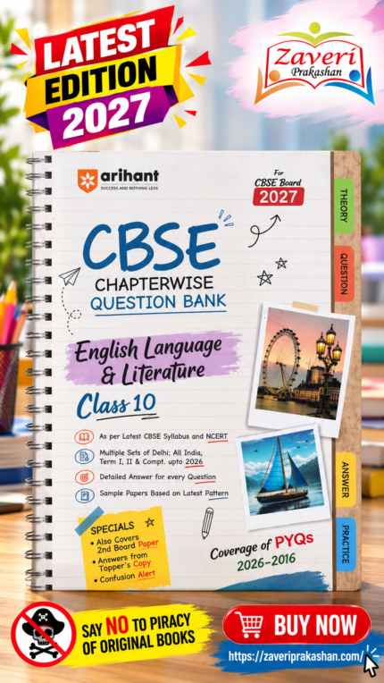 CBSE English Language & Literature Class 10 Chapterwise Question Bank for Board Exam 2027 | Chapterwise PYQs (2026–2016) with Revision Theory, Detailed Solutions, Exam Tips & Sample Papers | Arihant