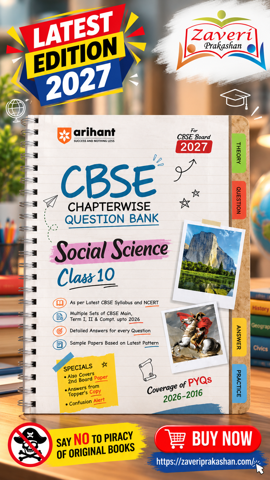 UIHIUH CBSE Social Science Class 10 Chapterwise Question Bank for Board Exam 2027 | Chapterwise PYQs with Revision Theory, Detailed Solutions, Exam Tips & Sample Papers | Latest CBSE Syllabus & Exam Pattern - Image 1
