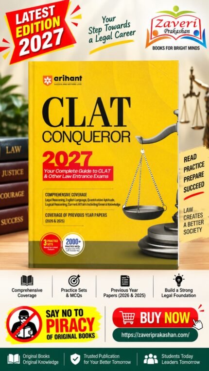CLAT Conqueror 2027 | Complete Guide for CLAT & Other Law Entrance Exams | 2000+ MCQs, 3 Practice Sets & PYQs 2025–2026