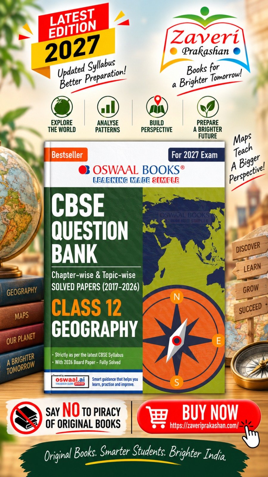 WhatsApp Image 2026-09-23 at 5.07.15 PM Oswaal CBSE Class 12 Geography Question Bank | Chapter & Topic-wise Solved Papers (2017–2026) | Based on Latest Syllabus (April 2026) | Includes 2026 Papers | For 2027 Exam - Image 1