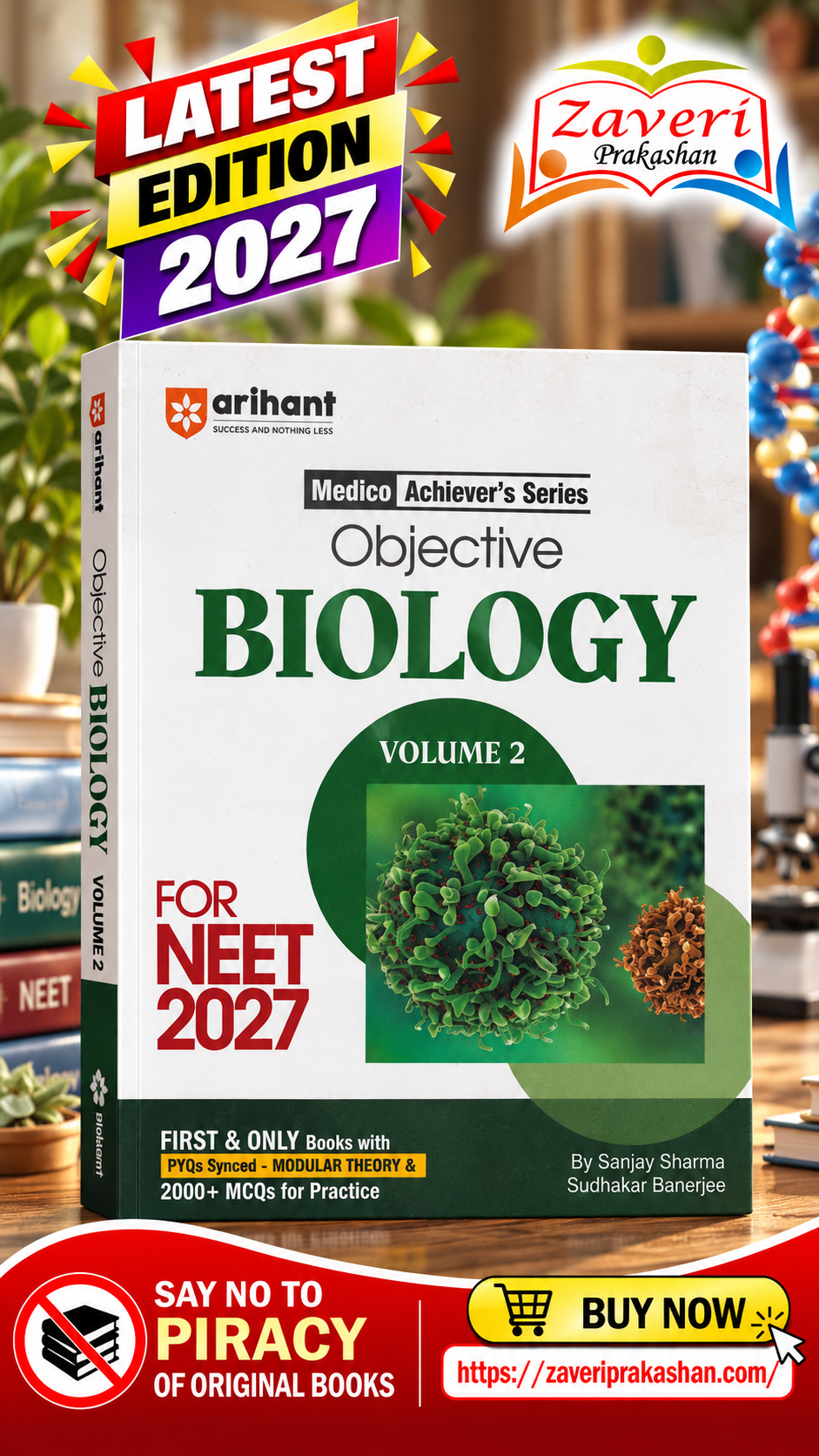 DFSDGF Arihant Objective Biology Volume 2 for NEET 2026-2027 | Medico Achiever’s Series | 3000+ MCQs with PYQs Synced Modular Theory | Fully Revised NEET Preparation Book by Sanjay Sharma & Sudhakar Banerjee - Image 1