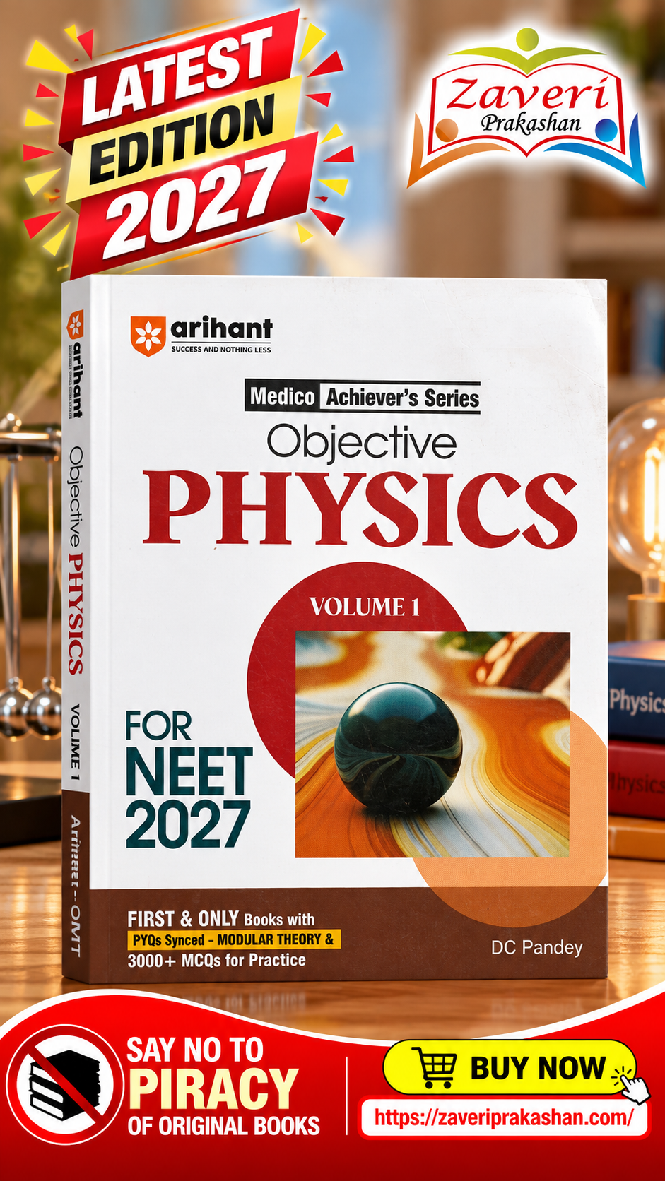 UYGU Arihant Objective Physics Volume 1 for NEET 2026-2027 | Medico Achiever’s Series | 3000+ MCQs with PYQs Synced Modular Theory | Fully Revised NEET Preparation Book by DC Pandey - Image 1