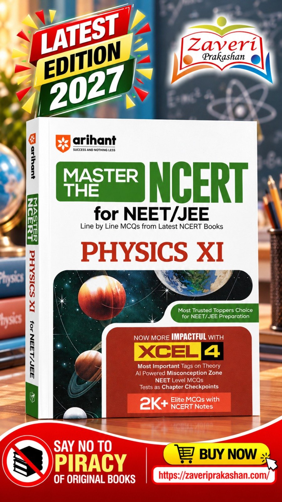phy Arihant Master the NCERT Physics Class 11 | For NET, JEE & CUET 2026-2027 | Line by Line MCQs from Latest NCERT Book | NCERT-Based 2K+ MCQs, AI-Based Misconception Zone - Image 1